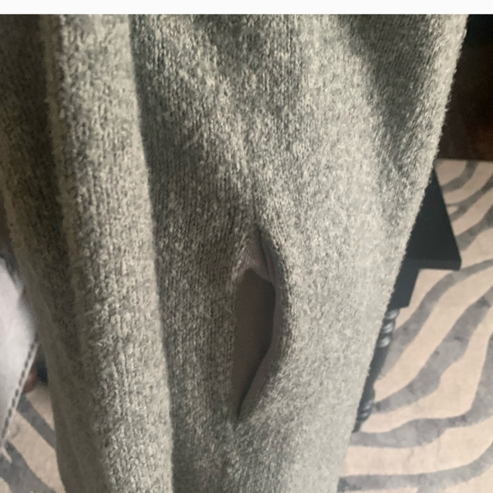 Silence + Nosie Oversized Cardigan Long  grey Duster sweater with side pockets - Picture 2 of 8